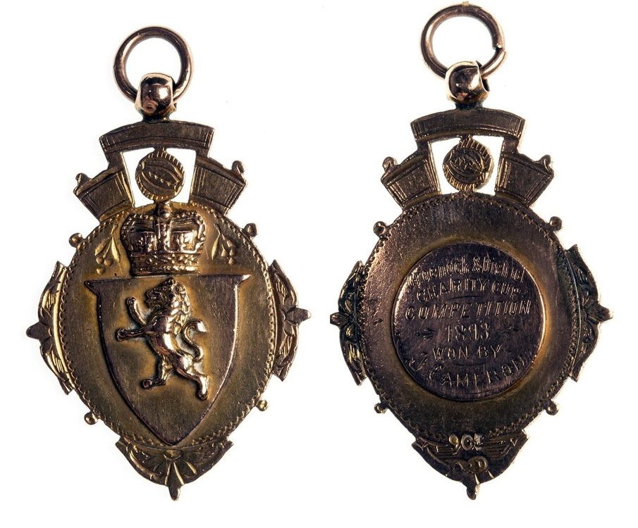 Greenock Charity Cup Medal, John Cameron Winner 1893.jpg